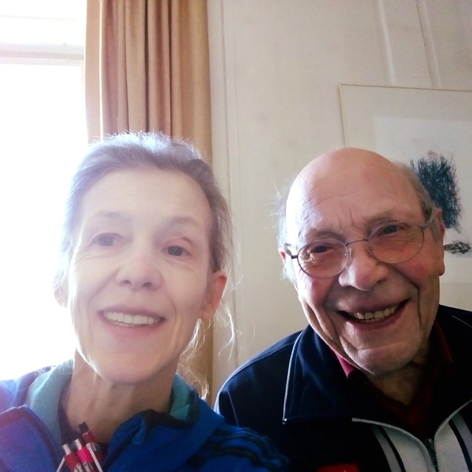 Jacques Guhl e sua filha Agnès Guhl.