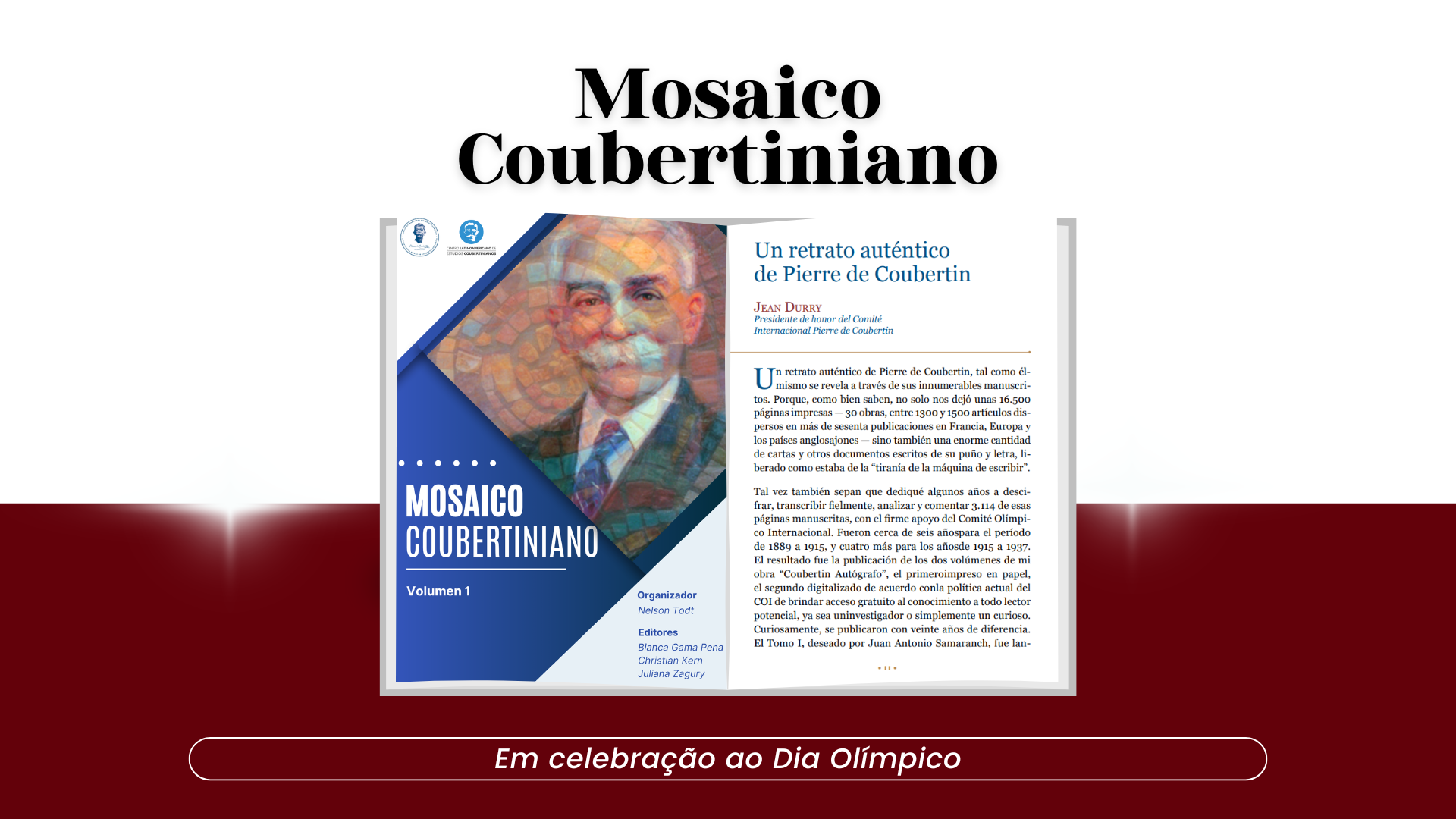 É lançado o livro “Mosaico Coubertiniano” – Coubertin Brasil